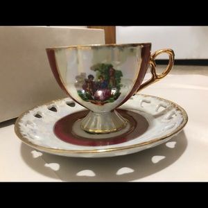 Imperial Cup Saucer Set 12 Pieces Peru Inca Art